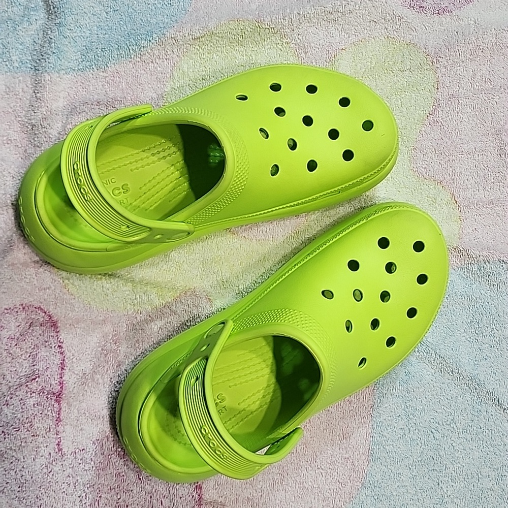 Crocs Crush Platform Clogs in Lime Green Women SZ 8 / Men SZ 6 - Picture 11 of 12